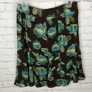 Ann Taylor Loft 4 Petite Floral Skirt